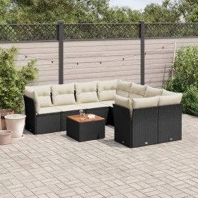 Set de sofás de jardín 8 piezas y cojines ratán sintético negro by , Garden sets - Ref: Foro24-3223529, Price: 518,51 €, Disc...