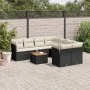 Set de sofás de jardín 8 piezas y cojines ratán sintético negro de , Conjuntos de jardín - Ref: Foro24-3223529, Precio: 516,2...