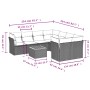 Set de sofás de jardín 8 piezas y cojines ratán sintético negro by , Garden sets - Ref: Foro24-3223529, Price: 492,03 €, Disc...