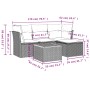 Gartenmöbel-Set, 5-teilig, mit schwarzen Polstern aus synthetischem Rattan. von , Gartensets - Ref: Foro24-3223605, Preis: 28...