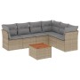 Set sofás de jardín 7 piezas y cojines ratán sintético beige by , Garden sets - Ref: Foro24-3223658, Price: 422,27 €, Discoun...