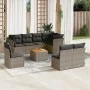 Gartenmöbel-Set 9-teilig mit grauen Polstern aus synthetischem Rattan von , Gartensets - Ref: Foro24-3223687, Preis: 508,61 €...