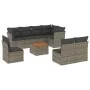 Gartenmöbel-Set 9-teilig mit grauen Polstern aus synthetischem Rattan von , Gartensets - Ref: Foro24-3223687, Preis: 508,61 €...