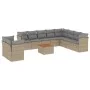 Set de sofás de jardín 11pzas con cojines ratán sintético beige by , Garden sets - Ref: Foro24-3223721, Price: 659,89 €, Disc...