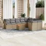 Gartensofa-Set mit 10-teiligen beigen Kissen aus synthetischem Rattan. von , Gartensets - Ref: Foro24-3223819, Preis: 579,41 ...