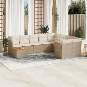 Juego de sofás jardín con cojines beige 10 pzas ratán sintético by , Garden sets - Ref: Foro24-3223825, Price: 656,41 €, Disc...