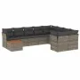 Set de sofás de jardín 10 pzas con cojines ratán sintético gris by , Garden sets - Ref: Foro24-3223827, Price: 565,25 €, Disc...