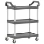 Carrito de 3 niveles aluminio gris 81x41x92 cm de , Carros de cocina y comedor - Ref: Foro24-30321, Precio: 59,44 €, Descuent...
