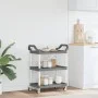 Carrito de 3 niveles aluminio gris 81x41x92 cm de , Carros de cocina y comedor - Ref: Foro24-30321, Precio: 59,44 €, Descuent...