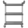 Carrito de 3 niveles aluminio gris 81x41x92 cm de , Carros de cocina y comedor - Ref: Foro24-30321, Precio: 59,44 €, Descuent...