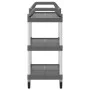 Carrito de 3 niveles aluminio gris 81x41x92 cm de , Carros de cocina y comedor - Ref: Foro24-30321, Precio: 59,44 €, Descuent...