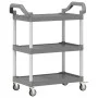 Carrito de 3 niveles aluminio gris 81x41x92 cm de , Carros de cocina y comedor - Ref: Foro24-30321, Precio: 59,44 €, Descuent...