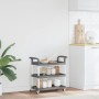 Carrito de 3 niveles aluminio gris 77x34x72 cm by , Kitchen and dining carts - Ref: Foro24-30323, Price: 52,05 €, Discount: %