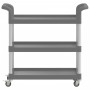 Dreistufiger Aluminium-Einkaufswagen in Grau, 77x34x72 cm. von , Küchen- und Speisewagen - Ref: Foro24-30323, Preis: 52,05 €,...