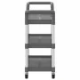 Carrito de 3 niveles aluminio gris 77x34x72 cm de , Carros de cocina y comedor - Ref: Foro24-30323, Precio: 51,43 €, Descuent...