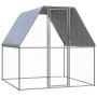 Gallinero de acero galvanizado plateado y gris 2x2x2 m