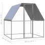 Gallinero de acero galvanizado plateado y gris 2x2x2 m