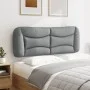Padded headboard light gray fabric 120 cm by , Headboards and footboards - Ref: Foro24-374561, Price: 55,21 €, Discount: %