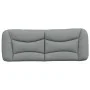 Padded headboard light gray fabric 120 cm by , Headboards and footboards - Ref: Foro24-374561, Price: 55,21 €, Discount: %