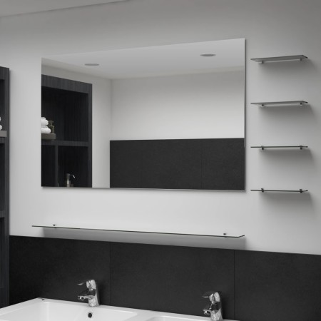 Wall mirror with 5 shelves silver 100x60 cm by vidaXL, Mirrors - Ref: Foro24-249446, Price: 68,81 €, Discount: %