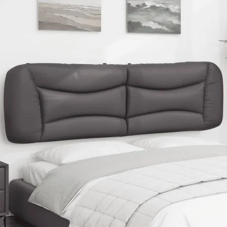 Cabecero de cama acolchado cuero sintético gris 180 cm de , Cabeceros y pies de cama - Ref: Foro24-374610, Precio: 71,64 €, D...