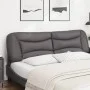 Cabecero de cama acolchado cuero sintético gris 180 cm de , Cabeceros y pies de cama - Ref: Foro24-374610, Precio: 71,64 €, D...
