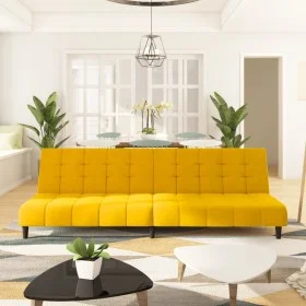 Zweiplätziges Schlafsofa aus gelbem Samt von , Sofas - Ref: Foro24-375770, Preis: 258,21 €, Rabatt: %