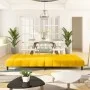 Sofá cama de 2 plazas terciopelo amarillo by , Sofas - Ref: Foro24-375770, Price: 258,21 €, Discount: %