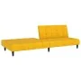 Sofá cama de 2 plazas terciopelo amarillo by , Sofas - Ref: Foro24-375770, Price: 258,21 €, Discount: %