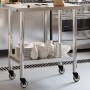 Küchenarbeitstisch mit Edelstahlrädern 82,5x55x85 cm von , Wiederherstellung - Ref: Foro24-376463, Preis: 138,34 €, Rabatt: %