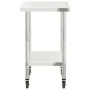 Küchenarbeitstisch mit Edelstahlrädern 82,5x55x85 cm von , Wiederherstellung - Ref: Foro24-376463, Preis: 135,87 €, Rabatt: %