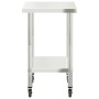 Küchenarbeitstisch mit Edelstahlrädern 82,5x55x85 cm von , Wiederherstellung - Ref: Foro24-376463, Preis: 138,34 €, Rabatt: %