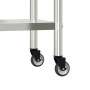 Küchenarbeitstisch mit Edelstahlrädern 82,5x55x85 cm von , Wiederherstellung - Ref: Foro24-376463, Preis: 138,34 €, Rabatt: %