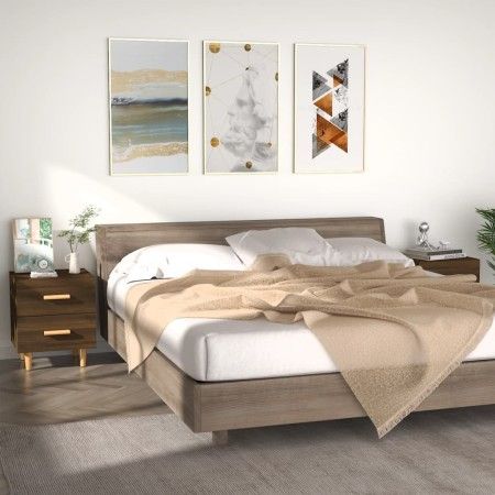 Nachttische 2 Stück braune Eiche 40x35x47,5 cm von vidaXL, Nachttische - Ref: Foro24-817290, Preis: 80,49 €, Rabatt: %