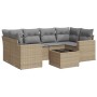 Set aus 7-teiligen Gartensofas und Kissen, synthetisches Rattan, beige von , Gartensets - Ref: Foro24-3218709, Preis: 438,56 ...