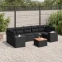 8-piece garden sofa set and black synthetic rattan cushions by , Garden sets - Ref: Foro24-3257686, Price: 528,37 €, Discount: %