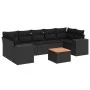 8-piece garden sofa set and black synthetic rattan cushions by , Garden sets - Ref: Foro24-3257686, Price: 528,37 €, Discount: %