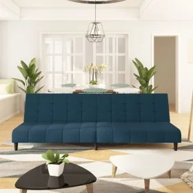 2-Sitzer-Schlafsofa aus blauem Samt von , Sofas - Ref: Foro24-375762, Preis: 242,99 €, Rabatt: %