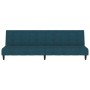 Blue velvet 2-seater sofa bed by , Sofas - Ref: Foro24-375762, Price: 229,26 €, Discount: %