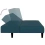 Blue velvet 2-seater sofa bed by , Sofas - Ref: Foro24-375762, Price: 242,99 €, Discount: %