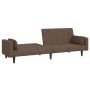 Two-seater sofa bed with two taupe gray fabric pillows. by , Sofas - Ref: Foro24-375839, Price: 283,18 €, Discount: %