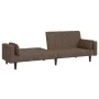Two-seater sofa bed with two taupe gray fabric pillows. by , Sofas - Ref: Foro24-375839, Price: 278,26 €, Discount: %