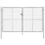 Silver galvanized steel garden gate 306x200 cm by vidaXL, garden gates - Ref: Foro24-144764, Price: 426,49 €, Discount: %