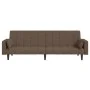 Two-seater sofa bed with two taupe gray fabric pillows. by , Sofas - Ref: Foro24-375839, Price: 278,26 €, Discount: %