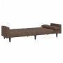 Two-seater sofa bed with two taupe gray fabric pillows. by , Sofas - Ref: Foro24-375839, Price: 283,18 €, Discount: %