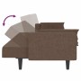 Two-seater sofa bed with two taupe gray fabric pillows. by , Sofas - Ref: Foro24-375839, Price: 283,18 €, Discount: %