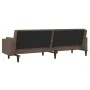 Two-seater sofa bed with two taupe gray fabric pillows. by , Sofas - Ref: Foro24-375839, Price: 278,26 €, Discount: %