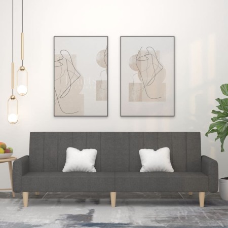Sofá cama de 2 plazas tela gris oscuro de , Sofás - Ref: Foro24-375853, Precio: 273,40 €