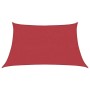 Toldo de vela HDPE rojo 160 g/m² 3/4x2 m