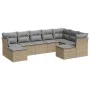 Set mit 9 Gartensofas mit beigen Kissen aus synthetischem Rattan von , Gartensets - Ref: Foro24-3218569, Preis: 512,33 €, Rab...
